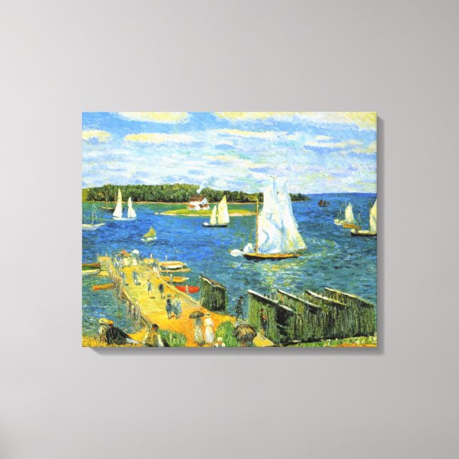 Segelboote in Mahone Bay in Kanada Leinwanddruck (Vorderseite)