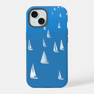 Segelboote in tiefblauem Meer - Regatta Sailboote iPhone 15 Hülle