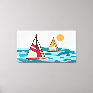 Segelboote Leinwanddruck