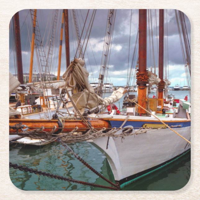 Segelboote Morred an Key West Rechteckiger Pappuntersetzer (Vorderseite)