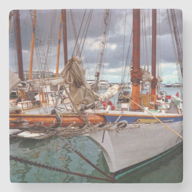Segelboote Morred an Key West Steinuntersetzer (Vorderseite)