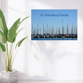Segelboote St. Petersburg Florida Marina Poster