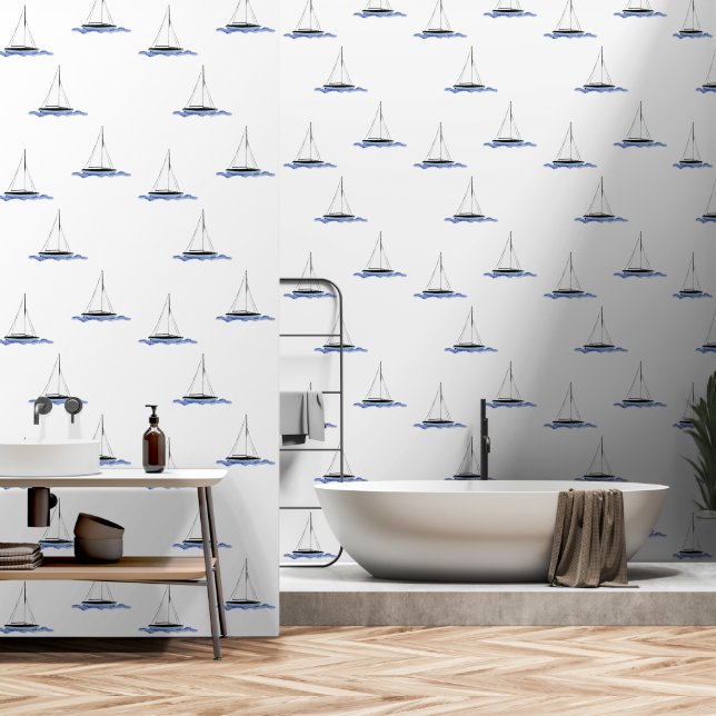 Segelboote Tapete (Badezimmer)