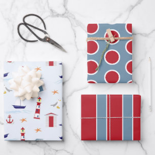 Segelboote und Leuchttürme Geschenkpapier-Set Geschenkpapier Set