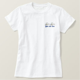 Segelboote und Sterne Besticktes T-Shirt