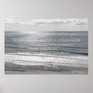 Segelboote und Thoreau Zitat Poster