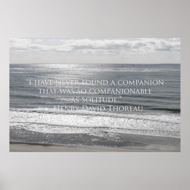 Segelboote und Thoreau Zitat Poster (Vorne)