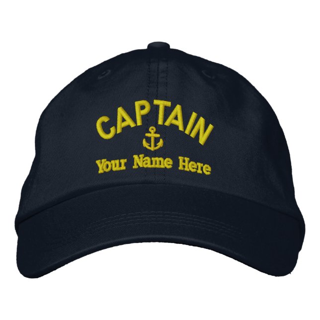 Segelbootführer Bestickte Kappe (Vorderseite)