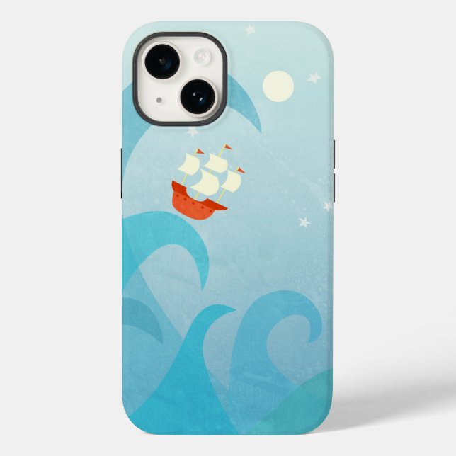 Segelbootkunst Case-Mate iPhone 14 Hülle (Rückseite)