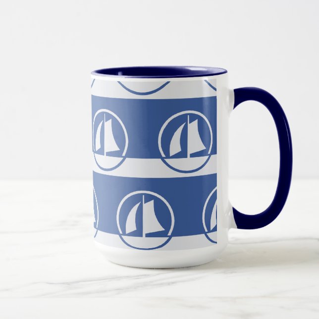 Segelbootmuster nach Tasse (Rechts)