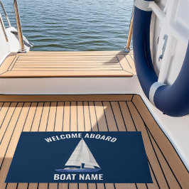 Segelbootname fußmatte