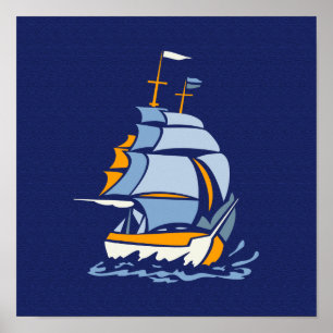 Segelbootplakat, kundenspezifisch poster