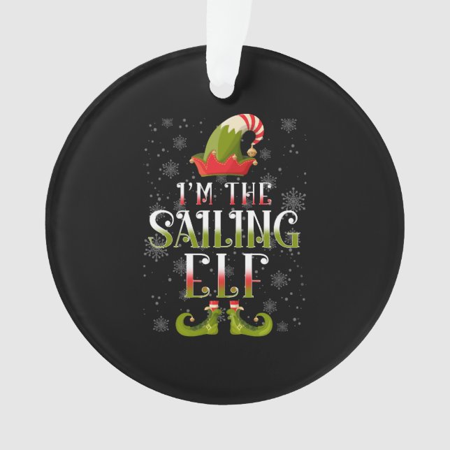 Segelelf Weihnachtsgeschenk Ornament (Vorderseite)
