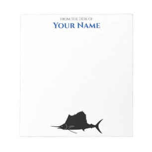 Segelfisch - Personalisierter Notepad Notizblock