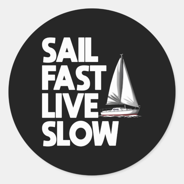 Segelflieger Segelfliegen mit schnellem Live Slow  Runder Aufkleber (Vorderseite)