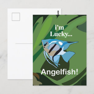 Segelflosser Süßwasser Tropischer Aquarianer Fisch Postkarte