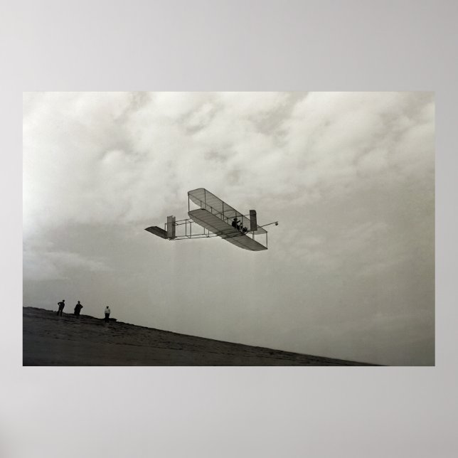 Segelflugtest Flug Luftfahrt Wright-Brüder Poster (Vorne)