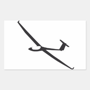 Segelflugzeug Rechteckiger Aufkleber