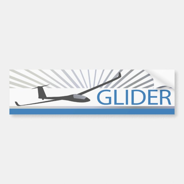 Segelflugzeug Sailplane Flugzeuge Autoaufkleber (Vorne)