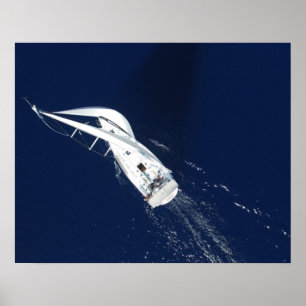 Segelfreiheit aus der Vogelperspektive Poster