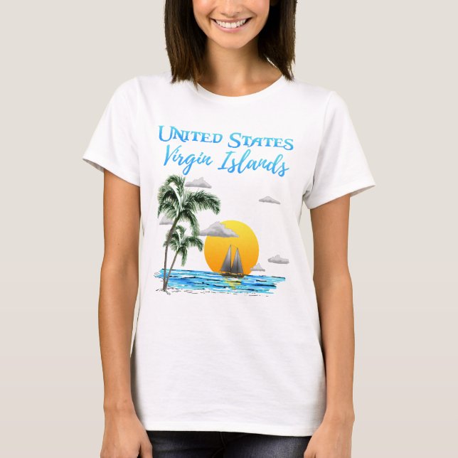 Segelinseln der US-Jungfrau T-Shirt (Vorderseite)