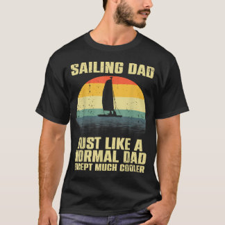 Segelkunst für Papa Segelbootbesitzer Segelboot T-Shirt