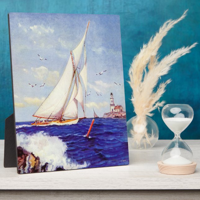 Segeln am Leuchtturm von Albert B. Marks Fotoplatte (Seite)