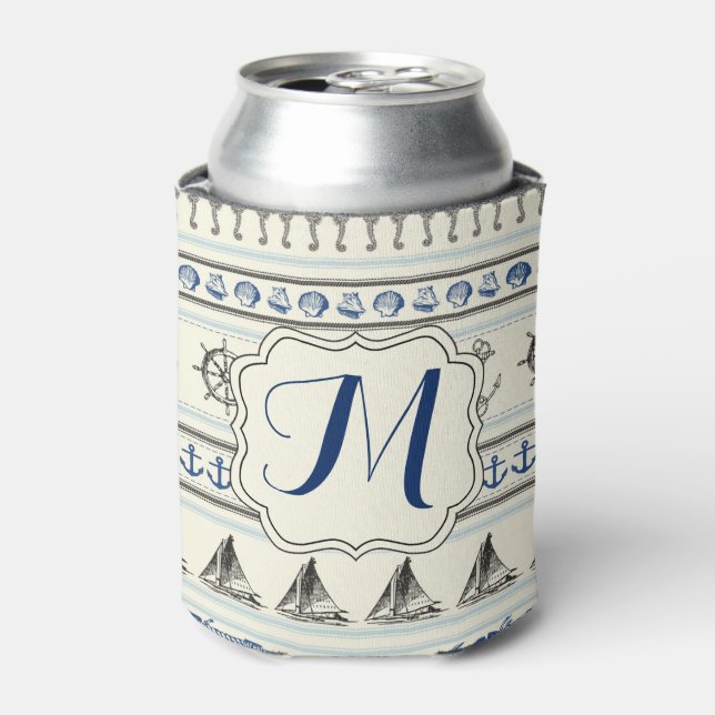 Segeln Anchor Nautical Koozie kann Inhaber Dosenkühler (Kanne Vorderseite)