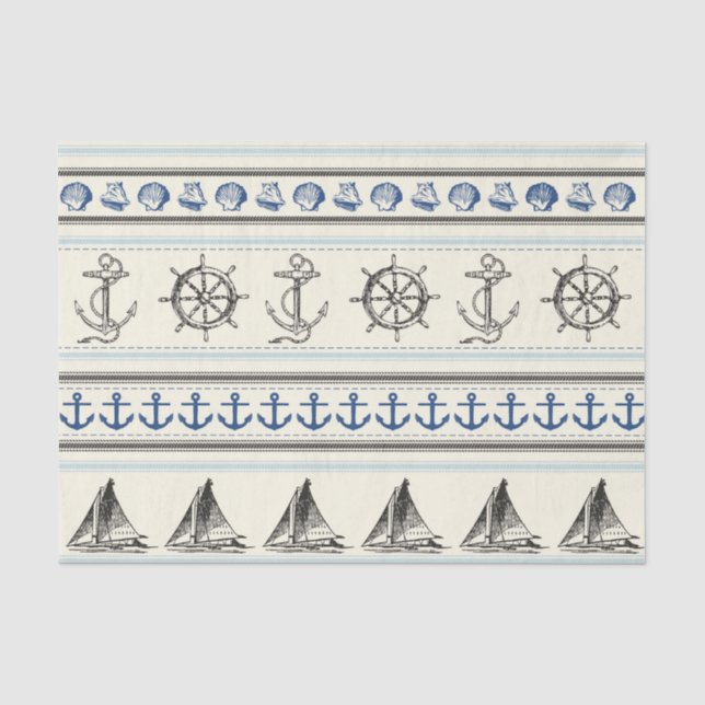 Segeln-Anker-Seeseil-Knoten-Seidenpapier Seidenpapier (Vorderseite)