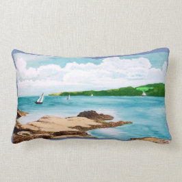 Segeln auf das Helford Fluss-Malerei-Kissen Lendenkissen