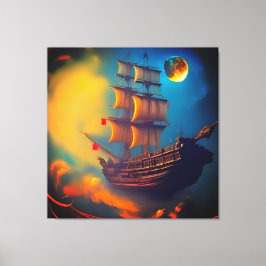 Segeln auf dem Himmel Leinwanddruck