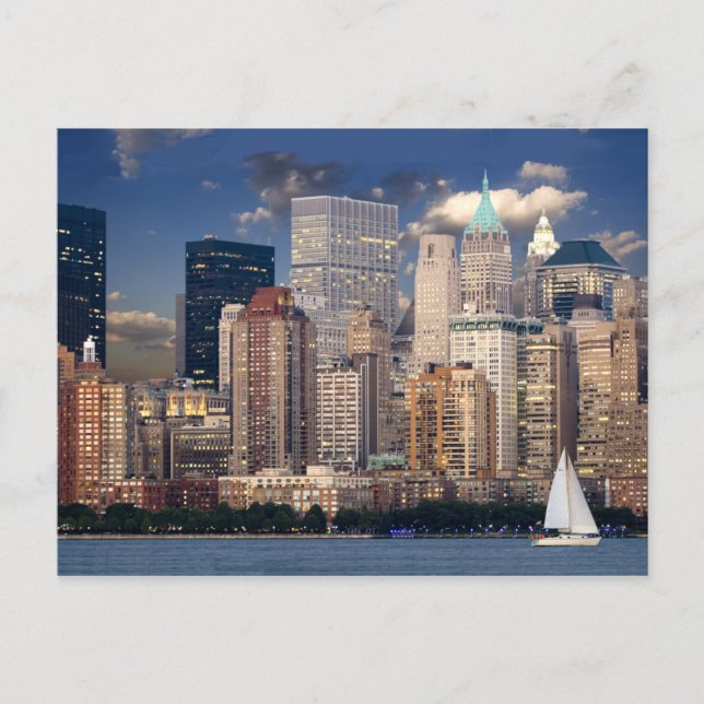 Segeln auf dem Hudson River in New York Postkarte (Vorderseite)