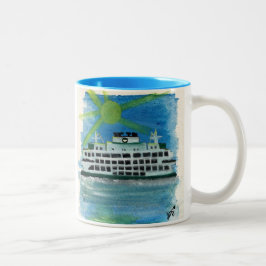 Segeln auf Himmlischen Meeren Zweifarbige Tasse