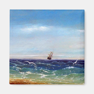 Segeln auf See durch Ivan Aivazovsky Magnet