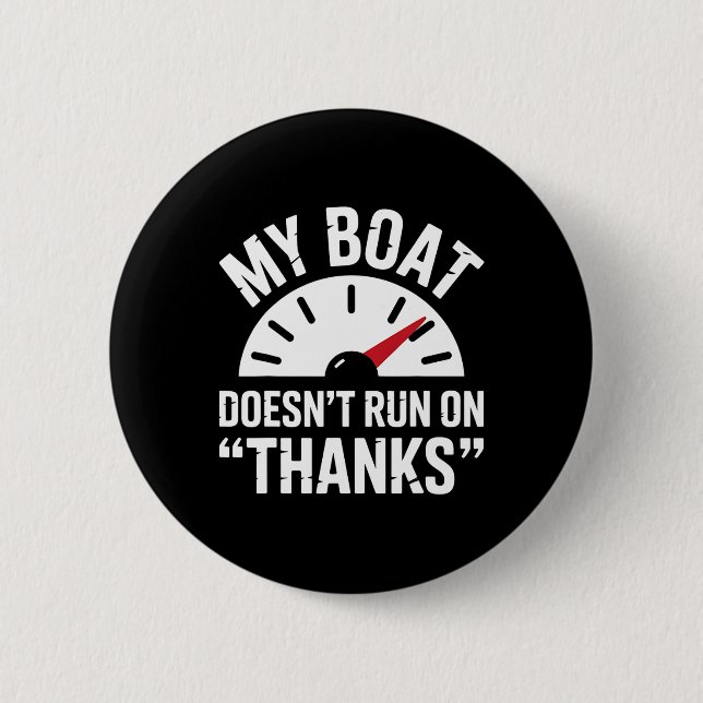 Segeln funktioniert dank lustigem Bootskapitän-Ges Button (Vorderseite)
