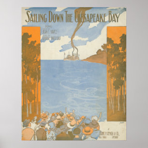 Segeln hinunter Chesapeake Bay Poster