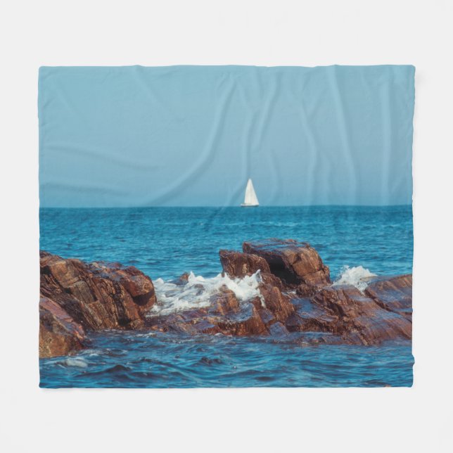 Segeln im Atlantik Fleecedecke (Vorderseite (Horizontal))