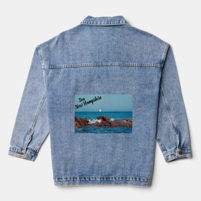 Segeln im Atlantik Jeansjacke (Rückseite)