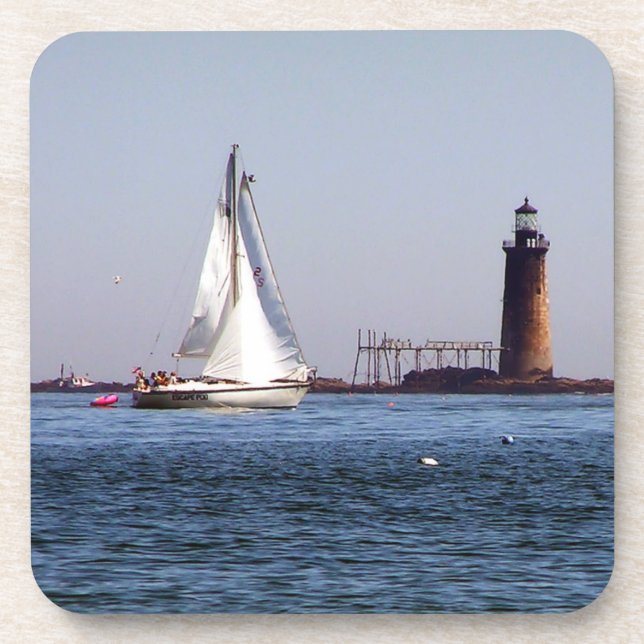 Segeln im Hafen von Portland Getränkeuntersetzer (Vorderseite)