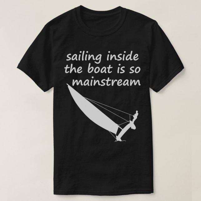 Segeln im Meer Katamaran Trapez T-Shirt (Design vorne)