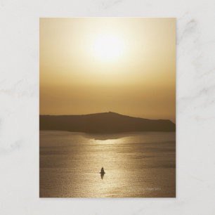 Segeln im Sonnenuntergang Postkarte