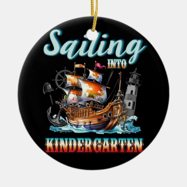 Segeln in den Kindergarten, der Lehrer für Kosmeti Keramik Ornament (Vorne)