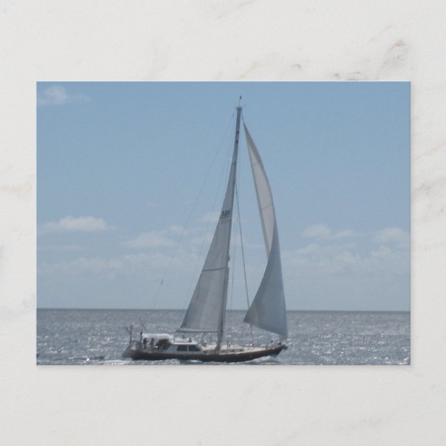 Segeln in der Karibik Postkarte (Vorderseite)