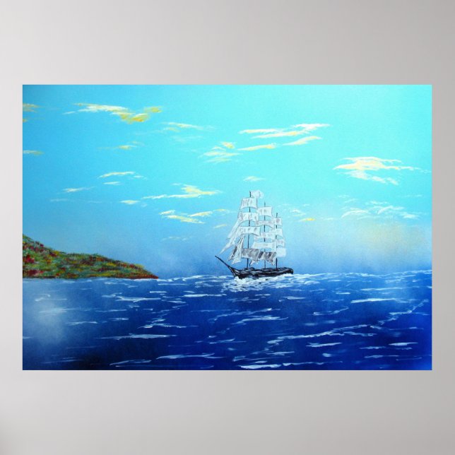 Segeln in die Drake's Bay Poster (Vorne)