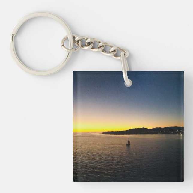 Segeln in die Horizon-Farbfotografie Schlüsselanhänger (Vorderseite)