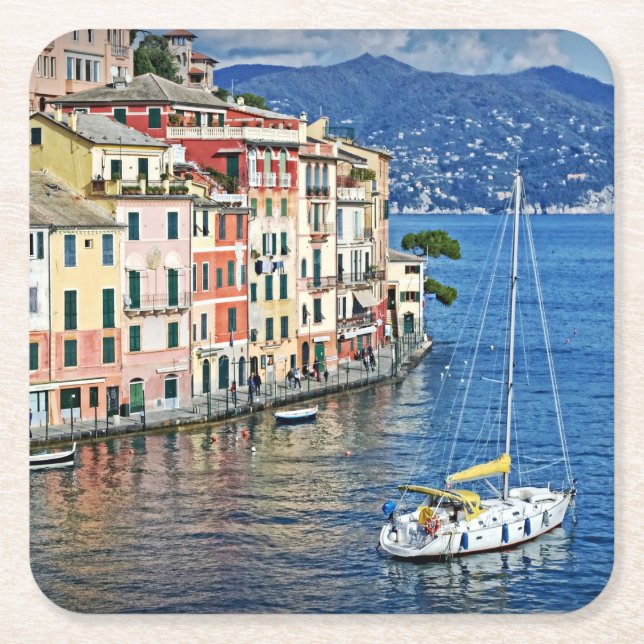 Segeln in Portofino und den Untersetzer der italie (Vorderseite)