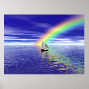 Segeln in Richtung zum Paradies Poster