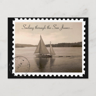 Segeln in San Juans Postkarte
