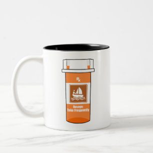 Segeln ist meine Droge Zweifarbige Tasse