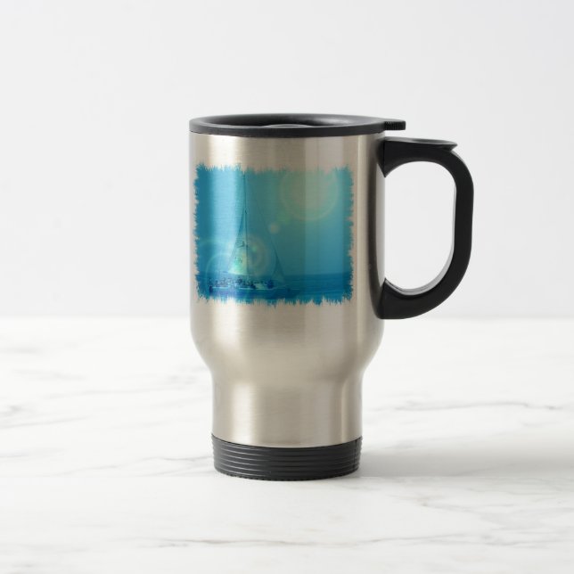Segeln-Katamaran-rostfreie Reise-Tasse Reisebecher (Rechts)
